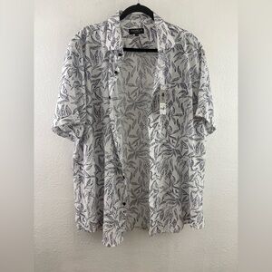 Daniel K white short sleeve button up shirt size 3XL